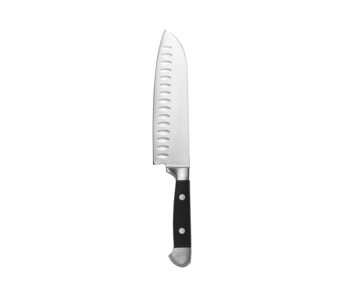 Set de 2 couteaux Santoku en acier inoxydable – Manche noir