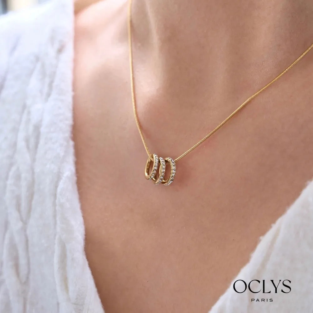 Collier Trio Brillance Dorée