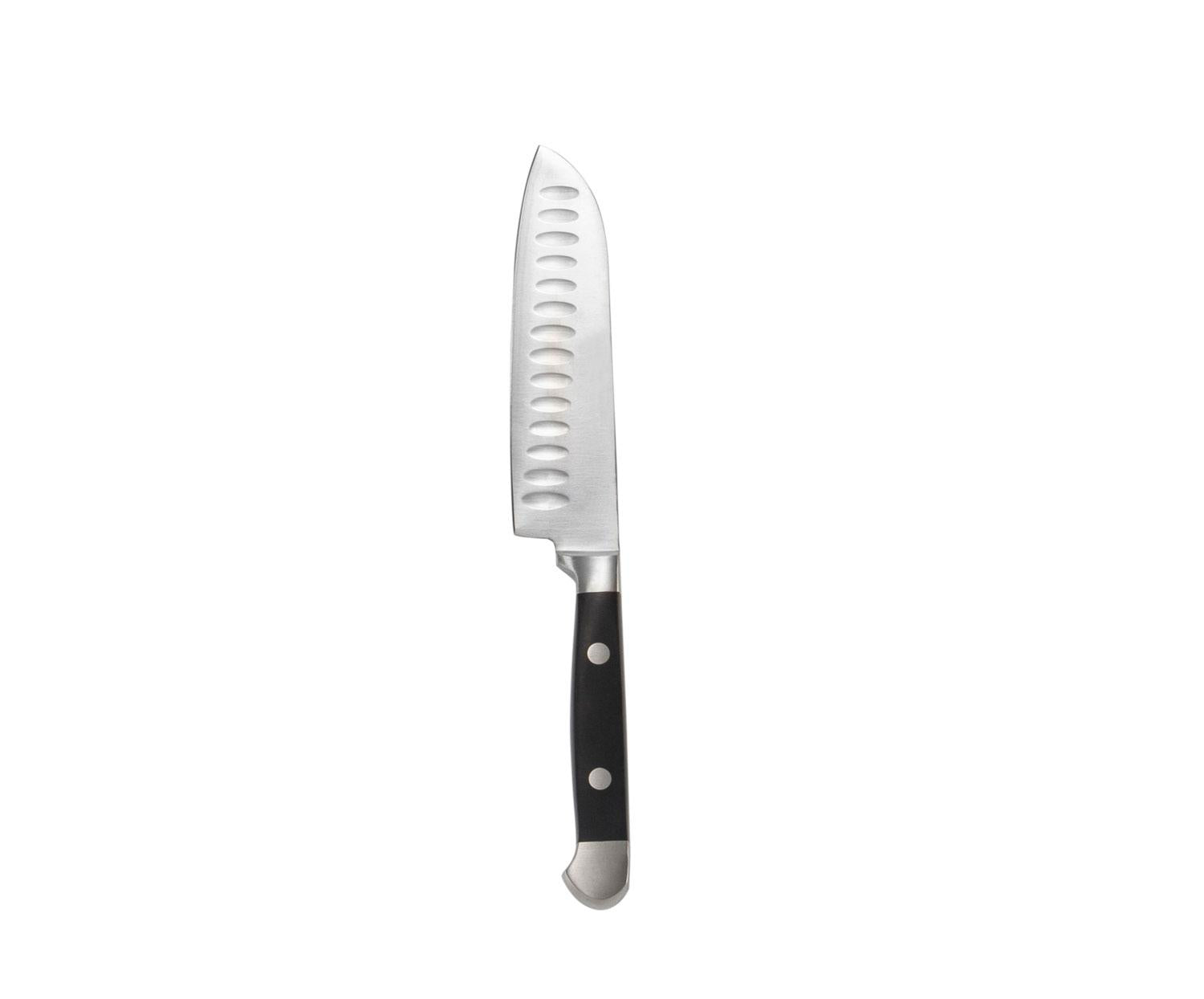 Set de 2 couteaux Santoku en acier inoxydable – Manche noir