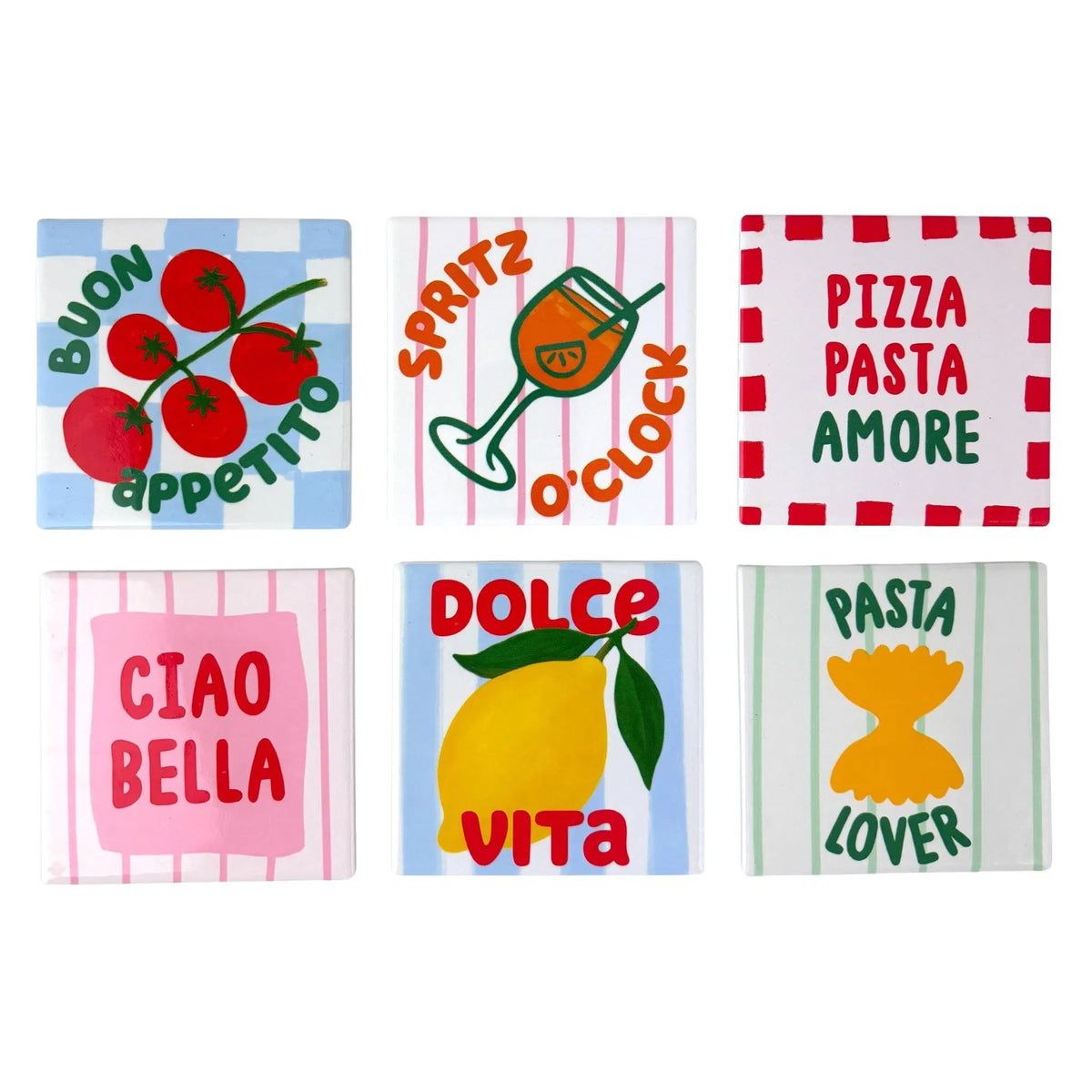 Carreau décoratif à poser - Dessous de verre « Pasta lover »