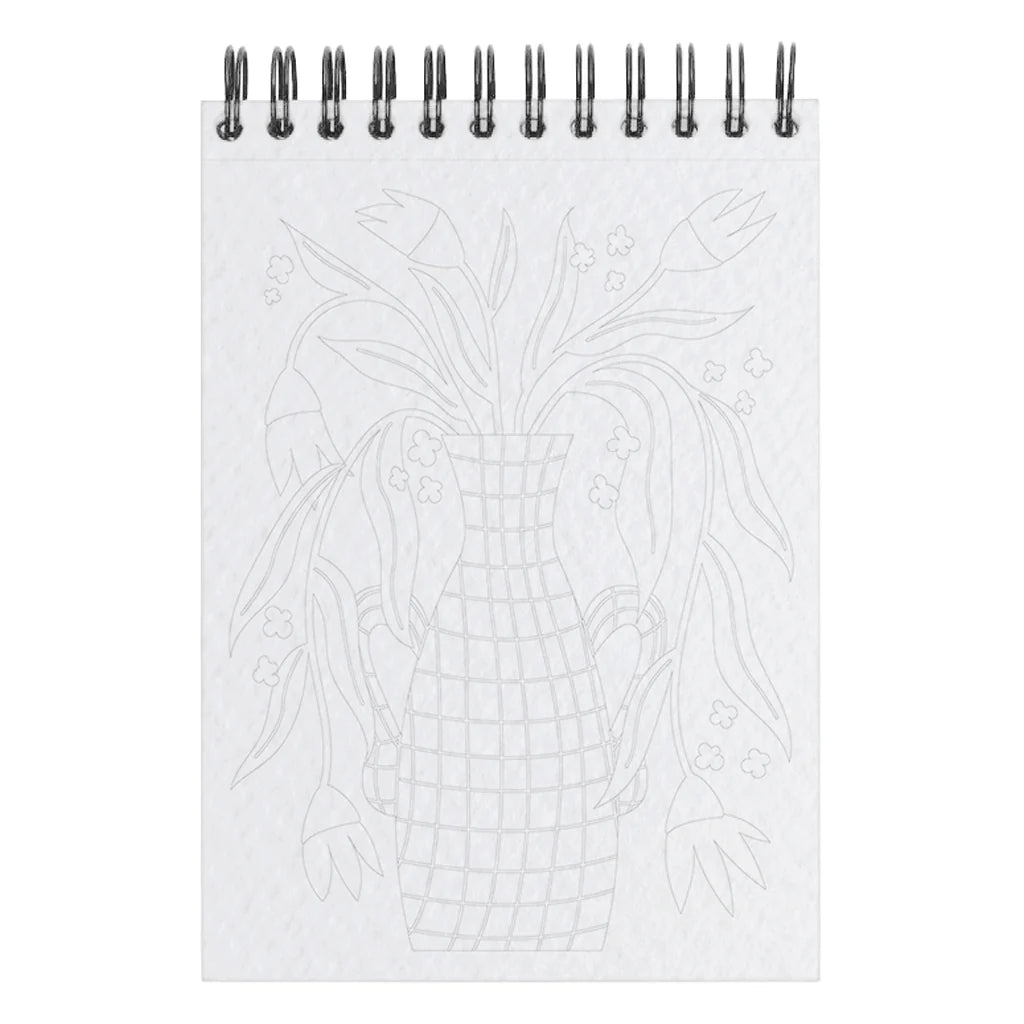 Carnet de coloriage ou de peinture « Floral #2 » - A6