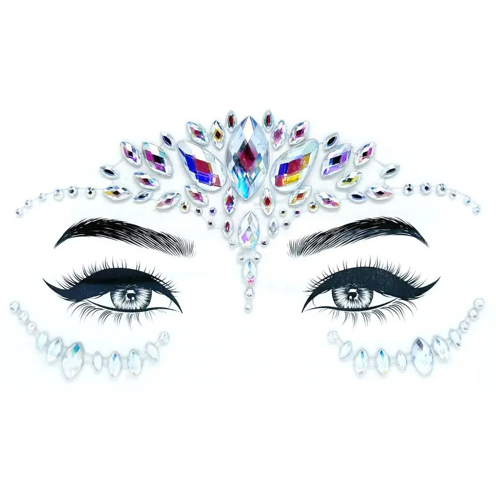 Strass autocollant - Gamme blanc argenté (3 choix)