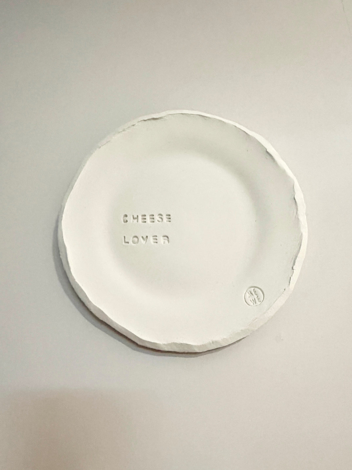 Assiette décorative en argile « Cheese lover » - à poser ou murale