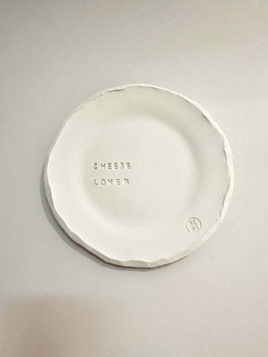 Assiette décorative en argile « Cheese lover » - à poser ou murale