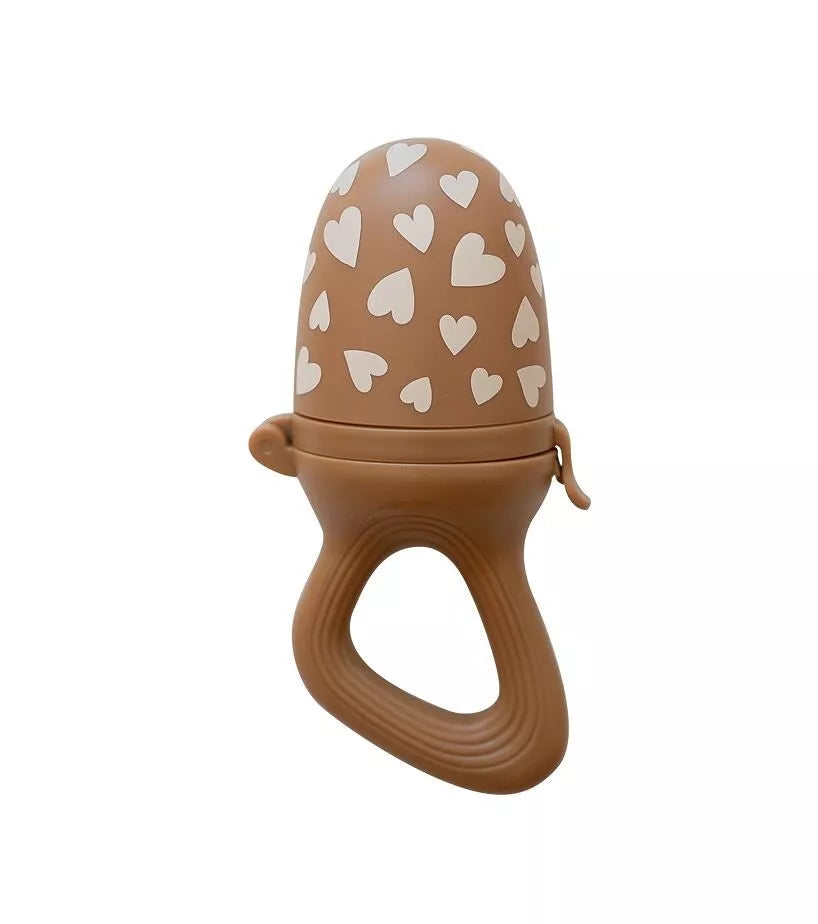 Tétine grignoteuse et hochet - Camel