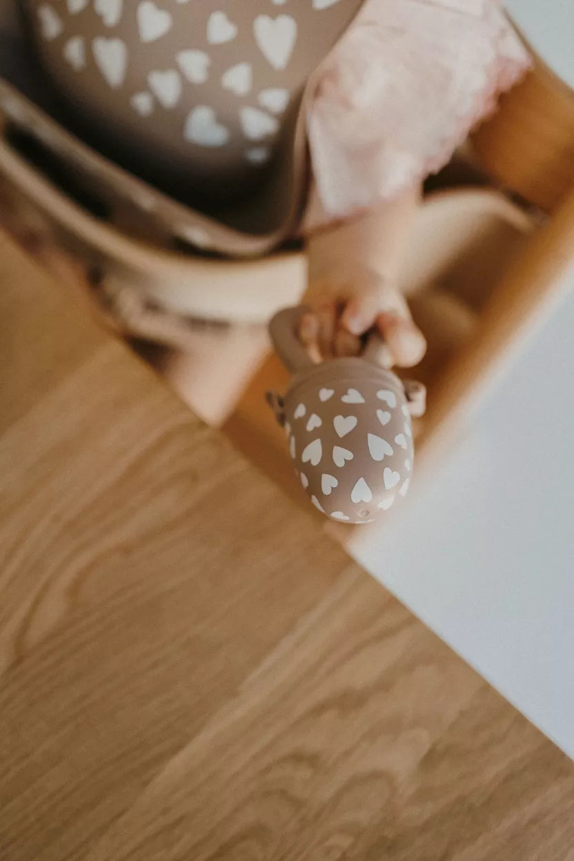 Tétine grignoteuse et hochet - Taupe rose