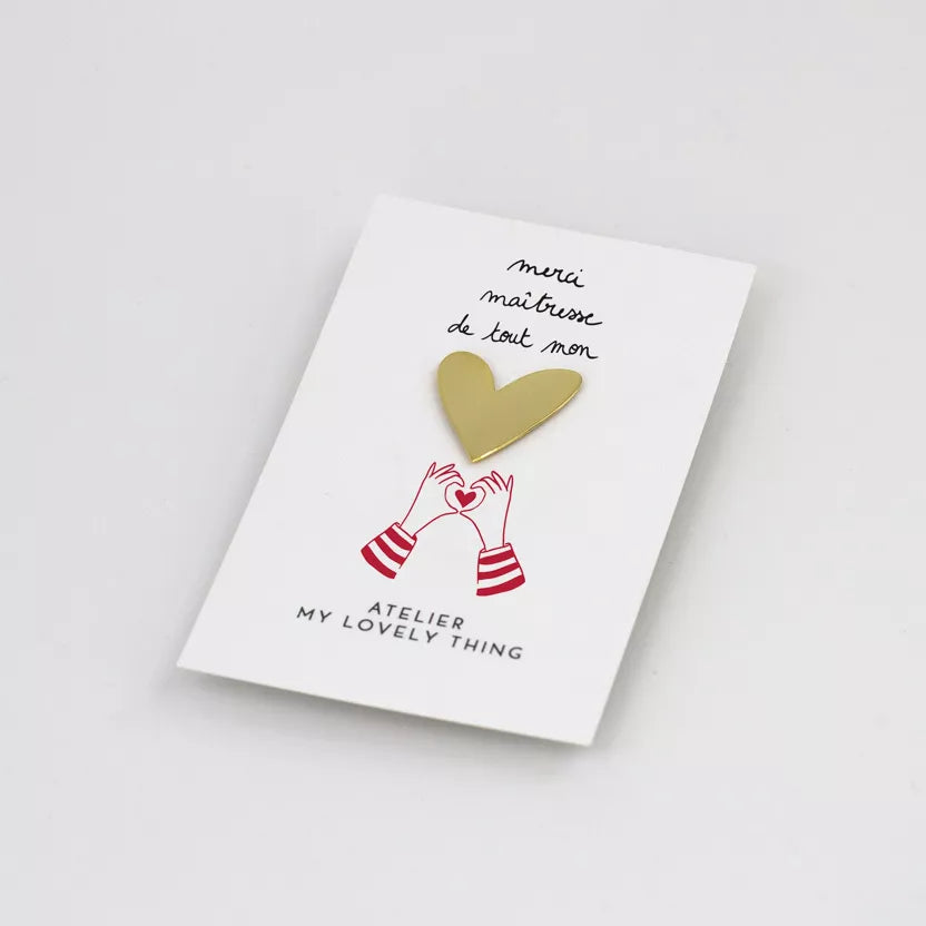 Pin’s « Cœur » - Merci maîtresse