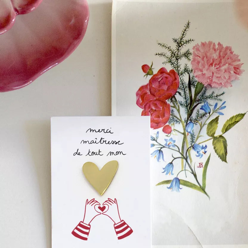 Pin’s « Cœur » - Merci maîtresse