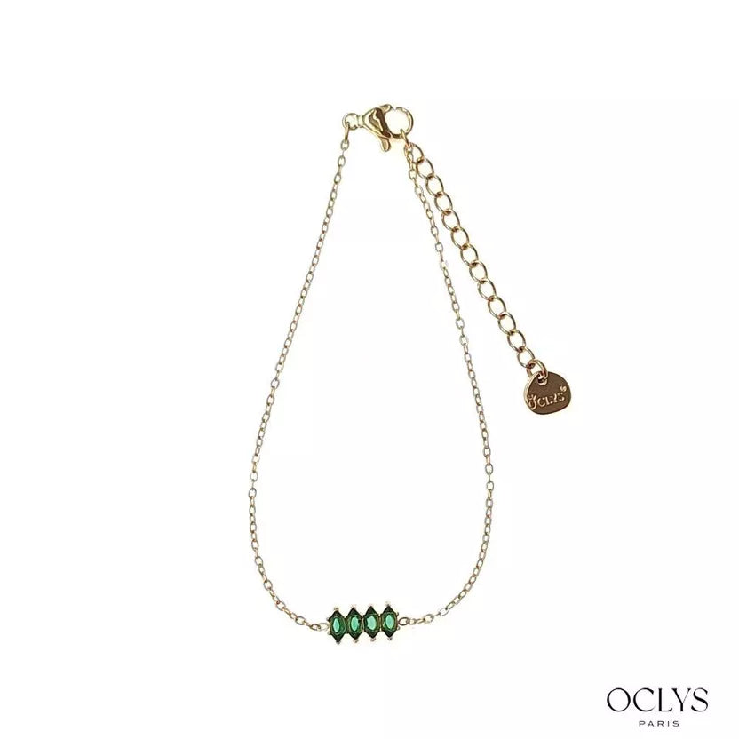 Bracelet « Aria » - strass vert