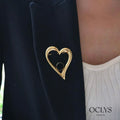 Broche « Badi » - rond noir