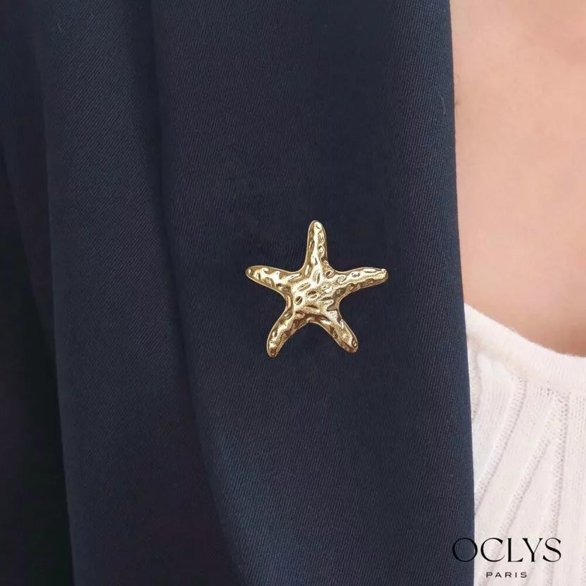 Broche étoile de mer « Ginki » - dorée