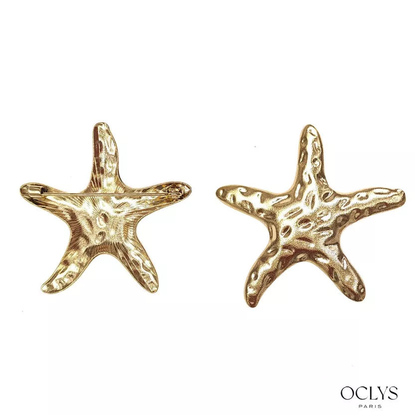 Broche étoile de mer « Ginki » - dorée
