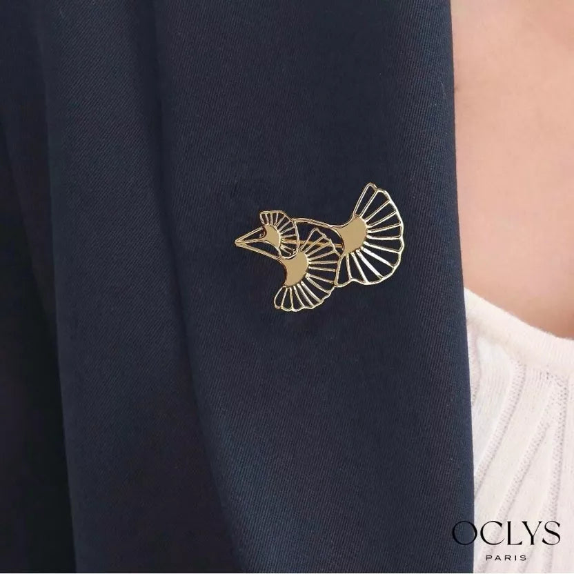 Broche « Bona » - dorée