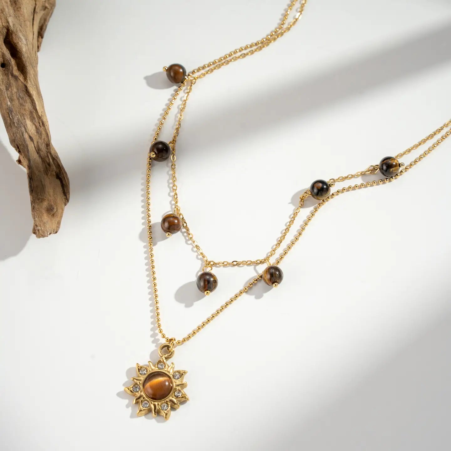 Collier solaire « Œil de tigre »