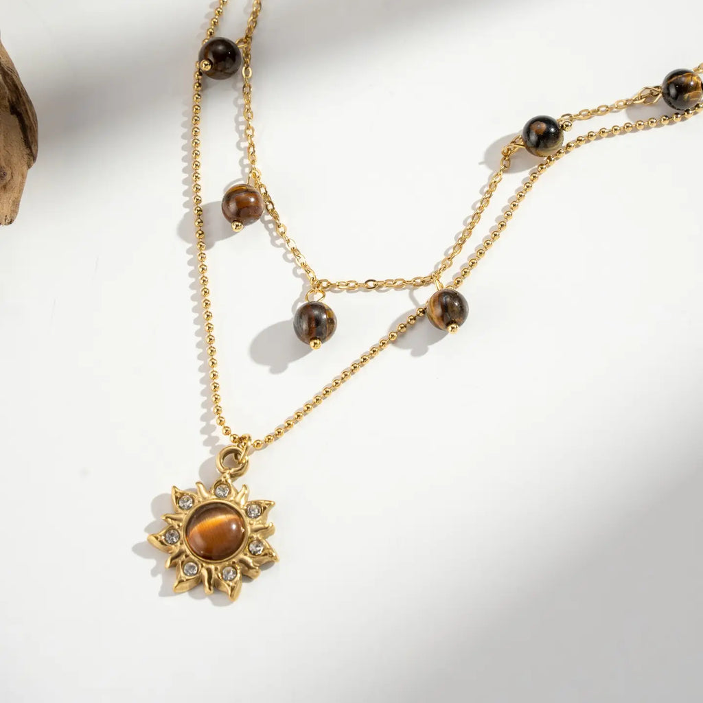 Collier solaire « Œil de tigre »