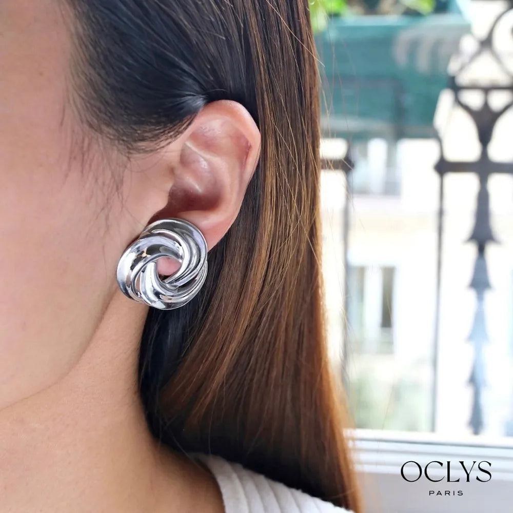Boucles d’oreilles Fiori - CLIP - argenté