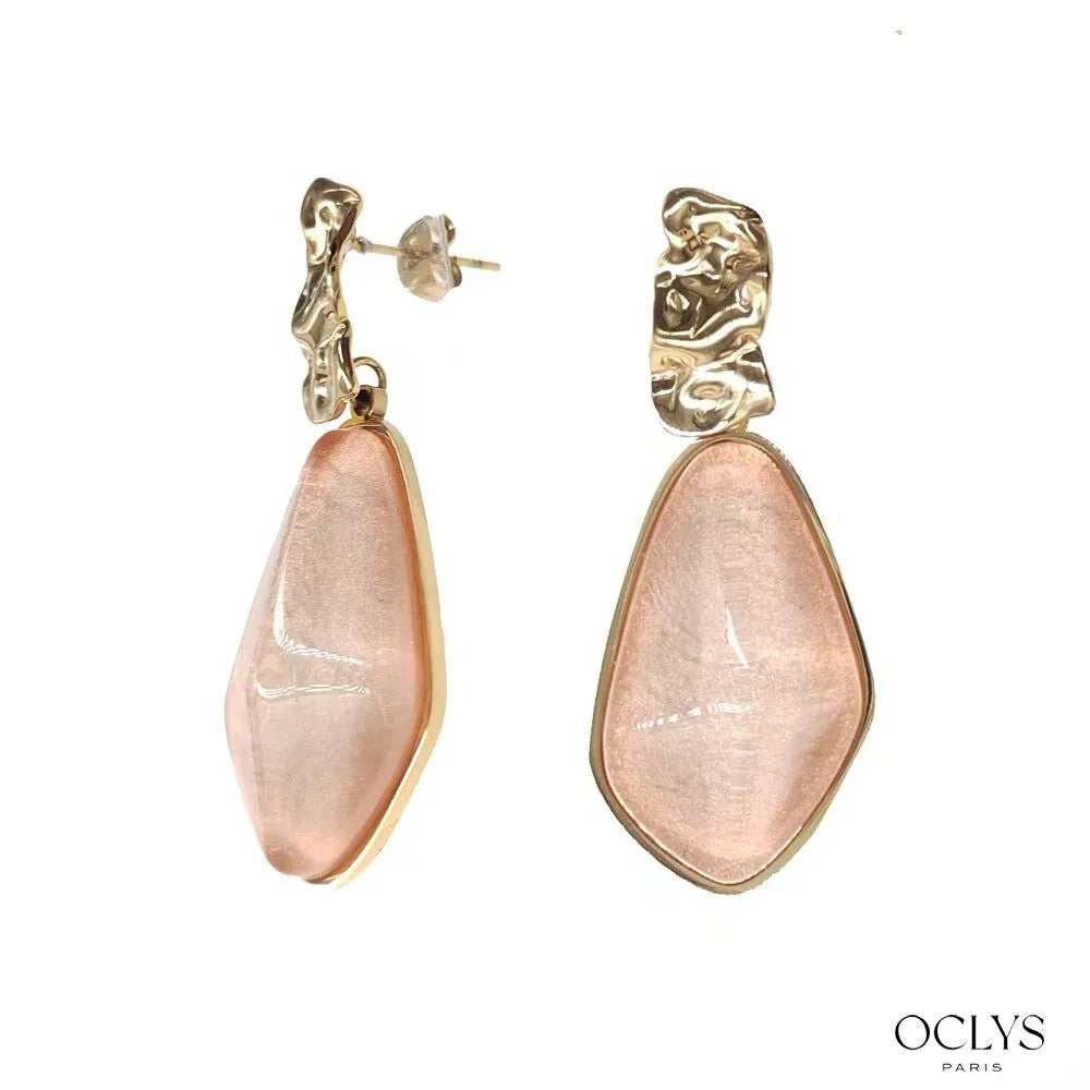 Boucles d’oreilles Bina - rose ou bleu