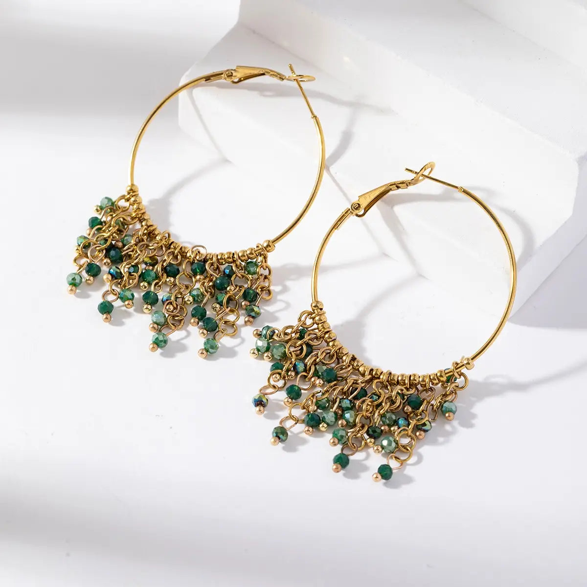Boucles d’oreilles créoles Clarisse - plusieurs couleurs disponibles