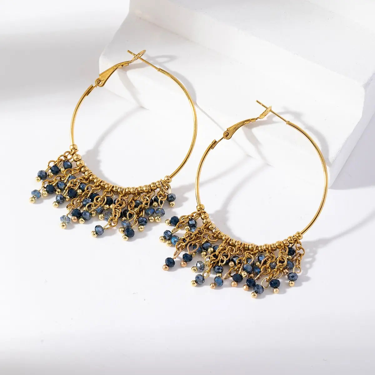 Boucles d’oreilles créoles Clarisse - plusieurs couleurs disponibles