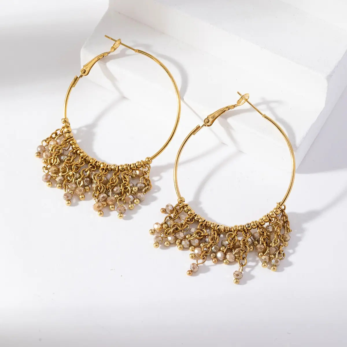 Boucles d’oreilles créoles Clarisse - plusieurs couleurs disponibles