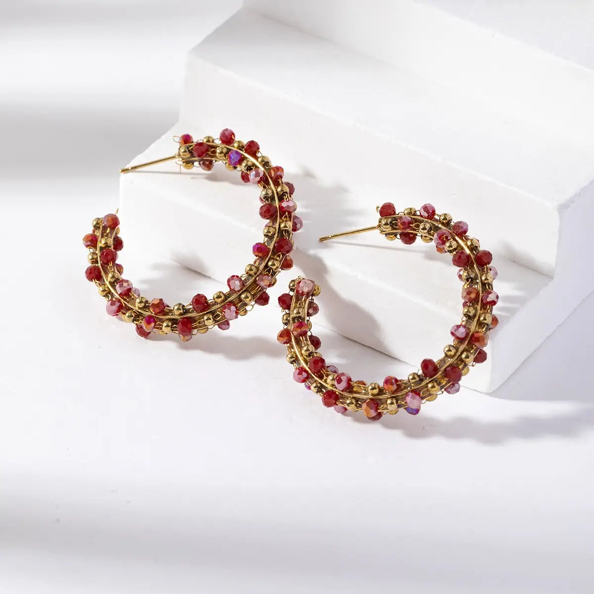 Boucles d’oreilles créoles Maria - différentes couleurs disponibles