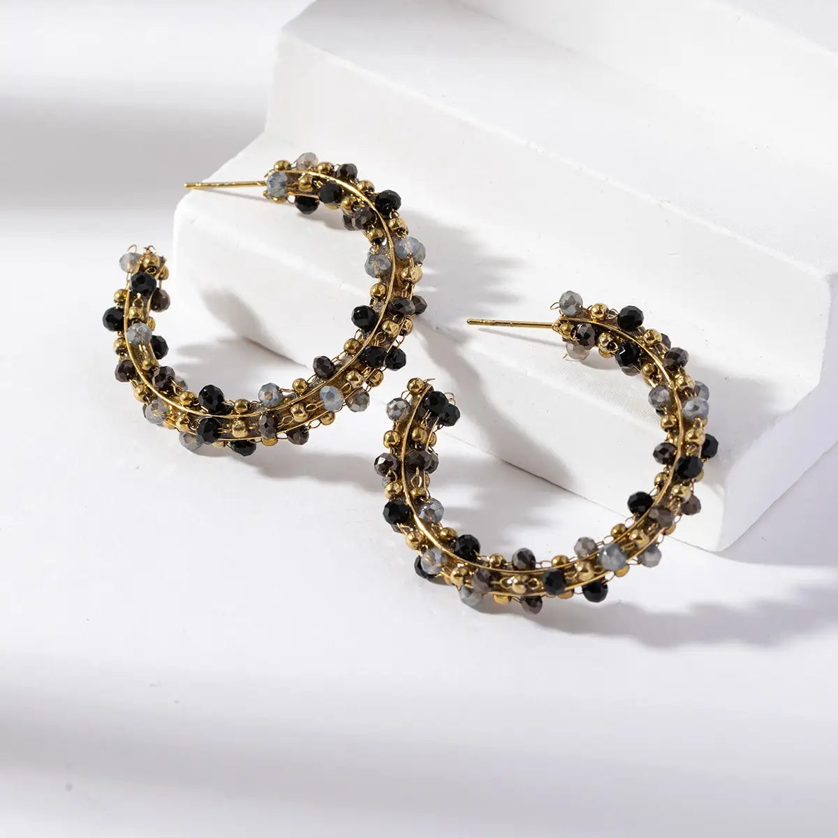 Boucles d’oreilles créoles Maria - différentes couleurs disponibles