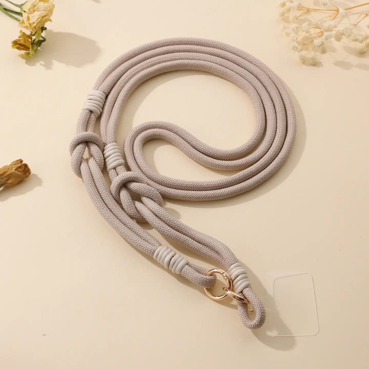 Sangle de téléphone en corde - Simple, élégante & pratique - Taupe