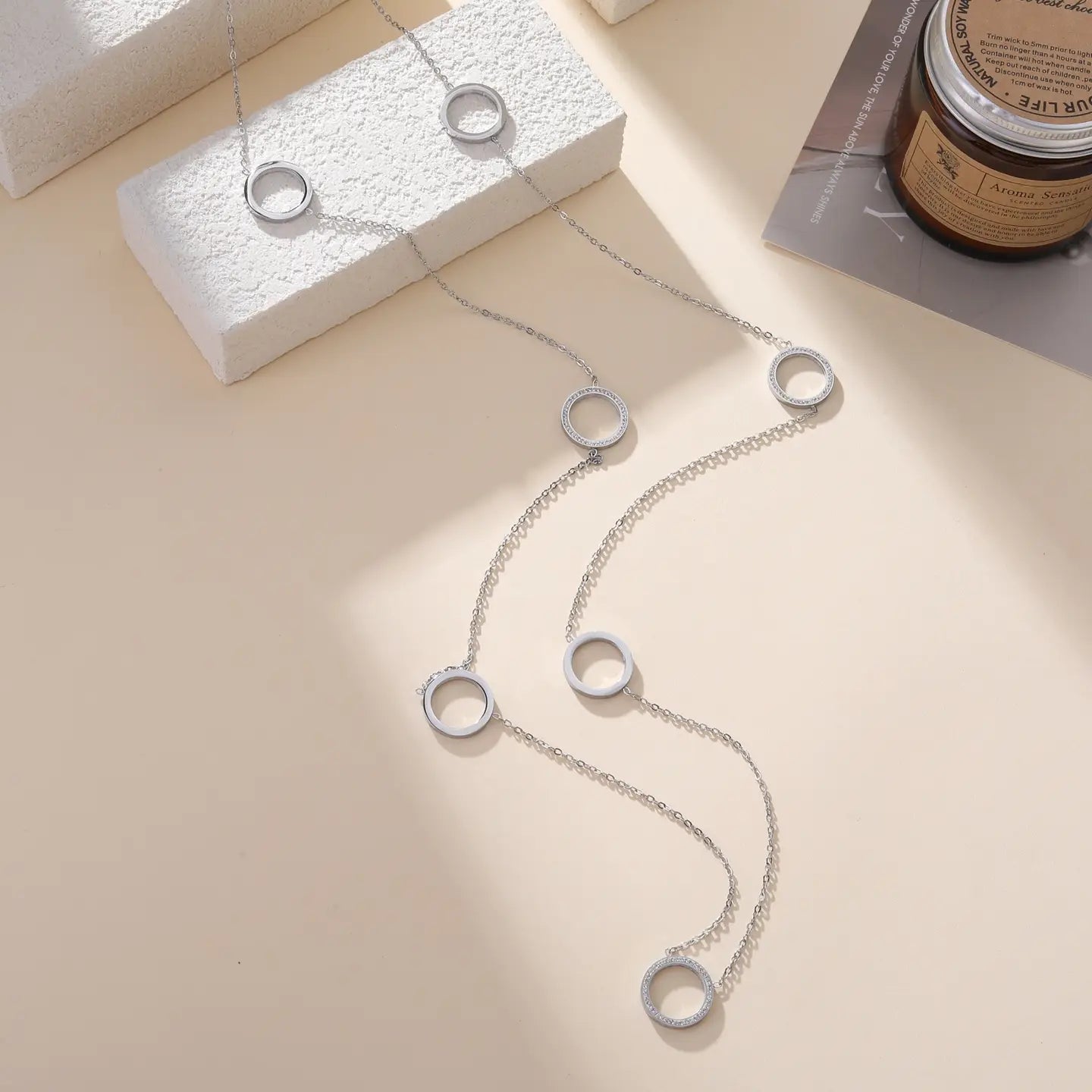 Collier sautoir Fiona - doré ou argenté
