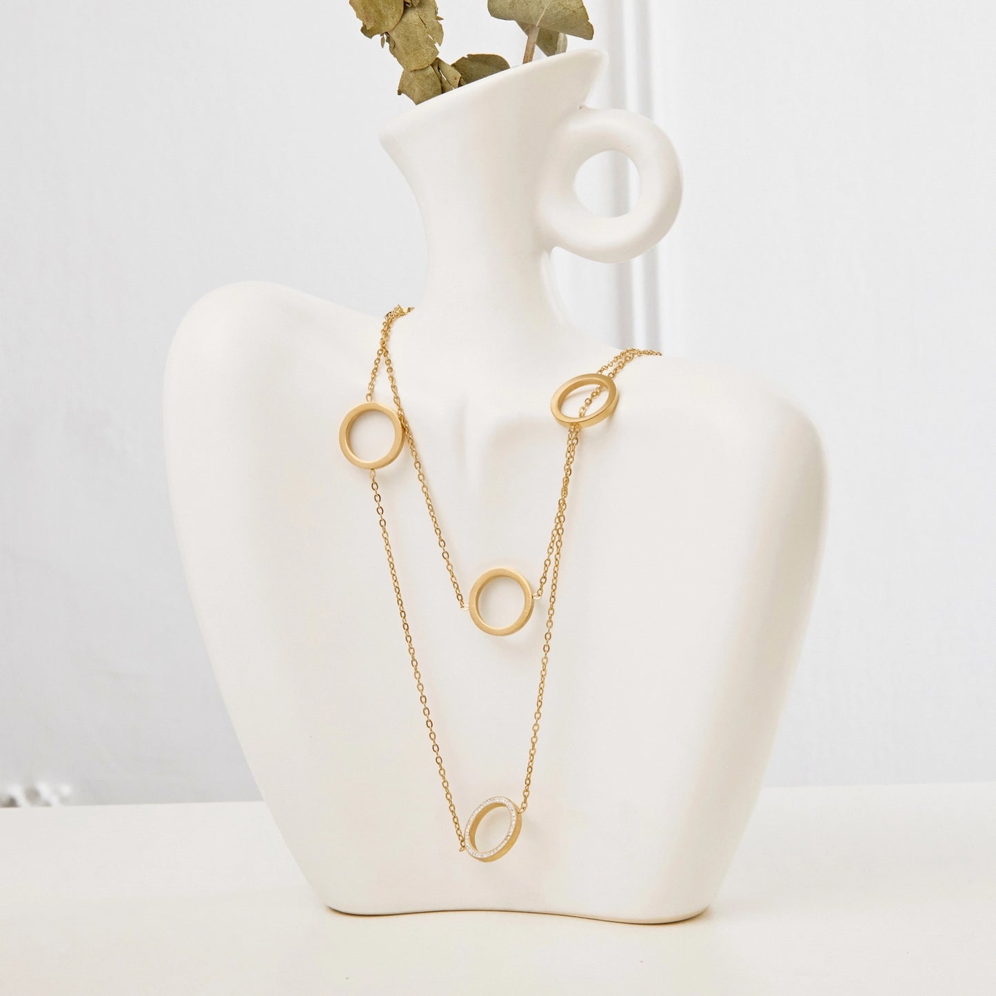 Collier sautoir Fiona - doré ou argenté