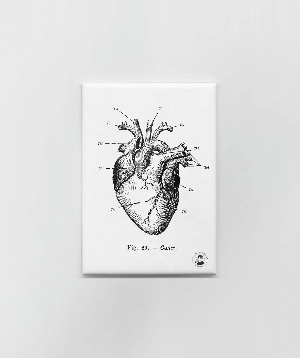 Magnet « Anatomie de mon coeur »