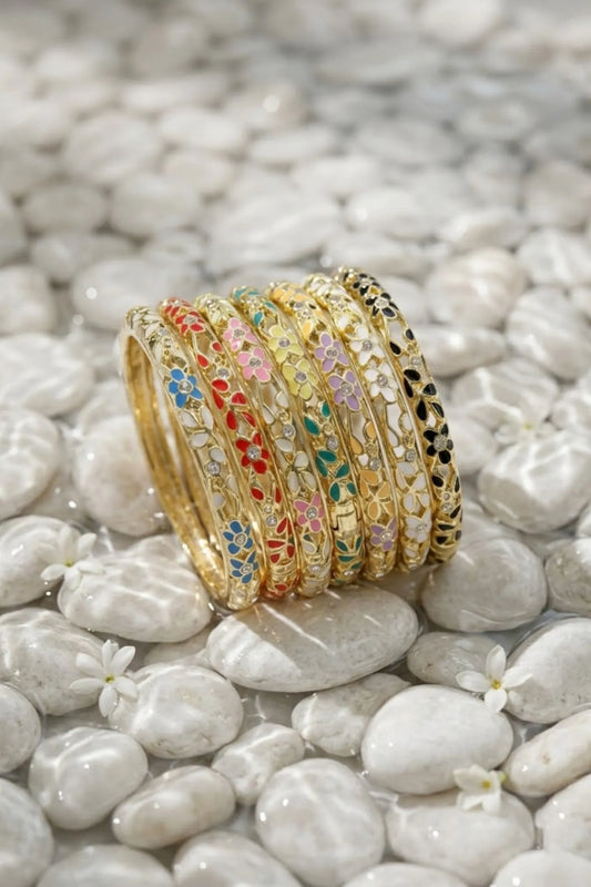 Bracelet jonc thaïlandais - 3 couleurs disponibles