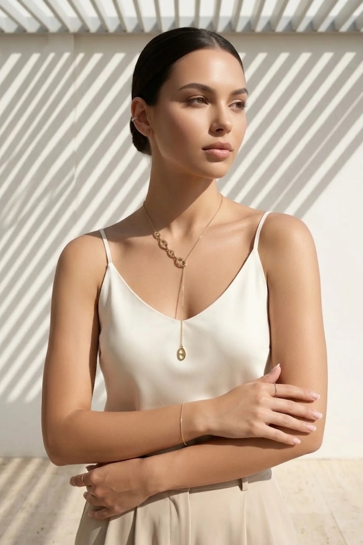 Collier Y « Maille raffinée »