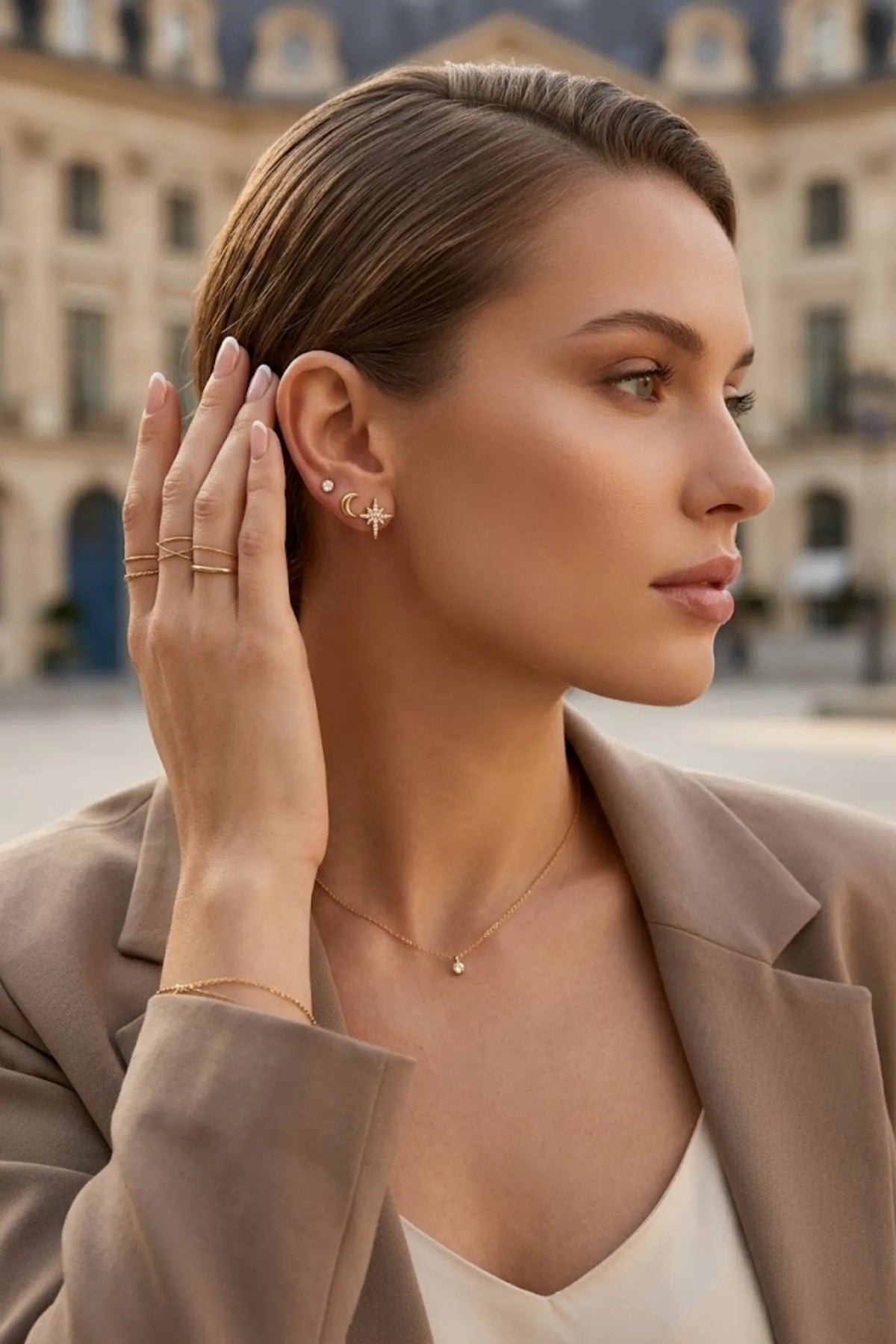 Boucles d’oreilles « Trio céleste » - paire vendu séparément