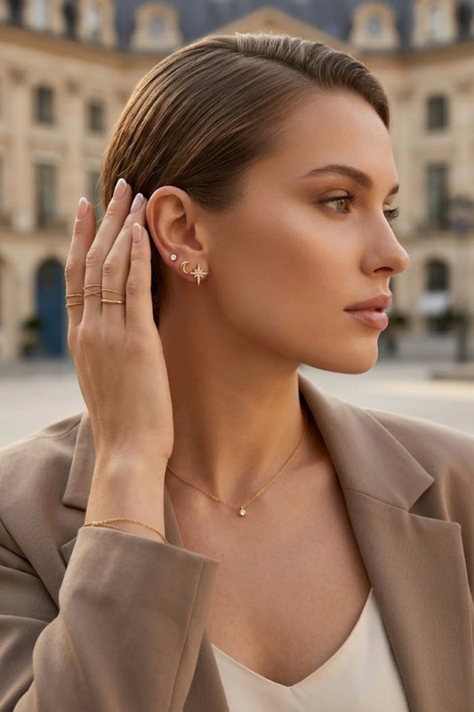 Boucles d’oreilles « Trio céleste » - paire vendu séparément