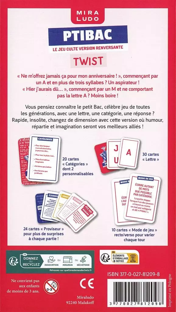 P’tit bac « TWIST »