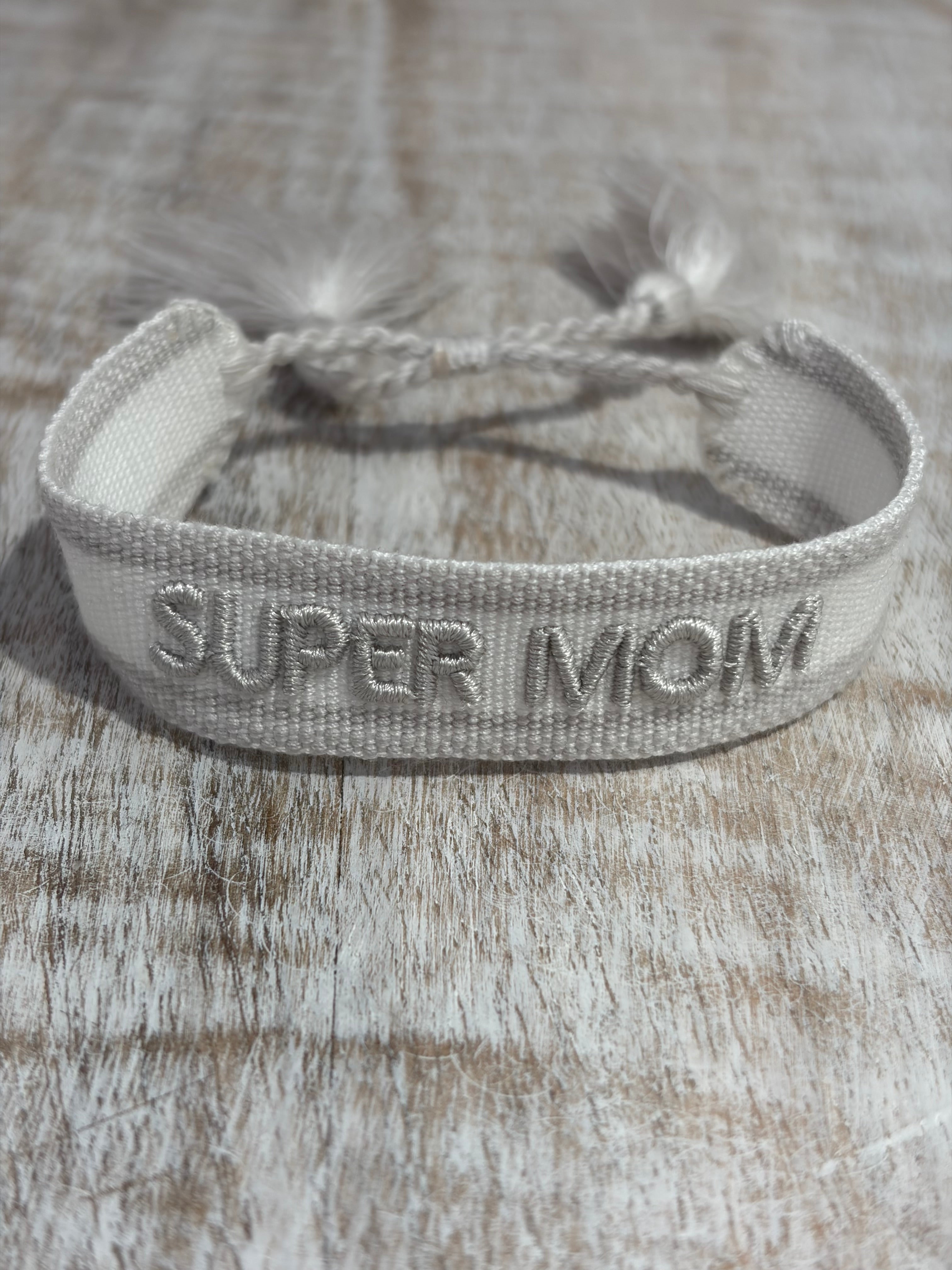 Bracelet « SUPER MOM » (réglable)