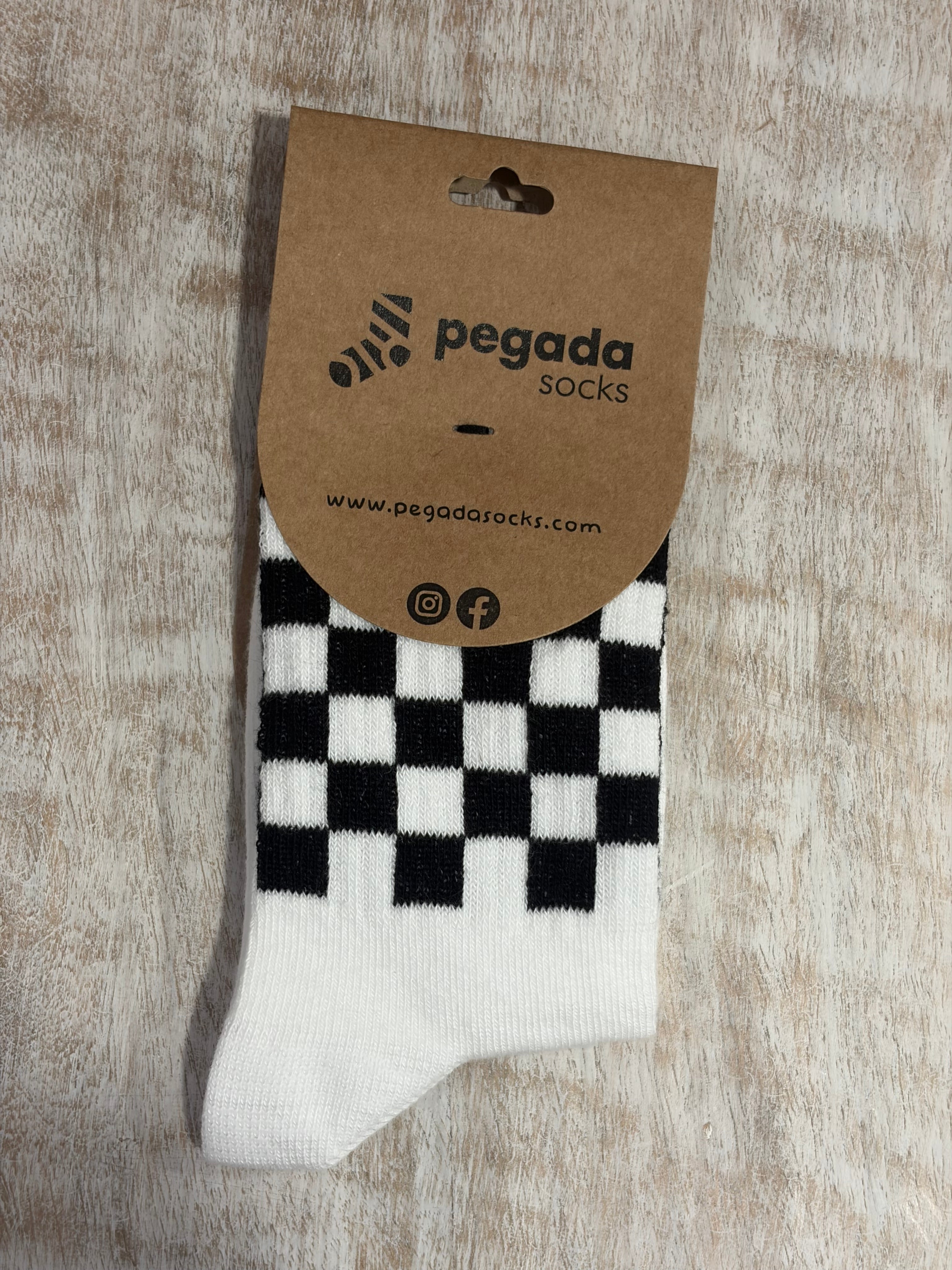 Chaussettes « Old school échecs » (noir) Kids