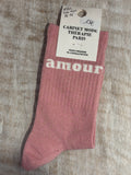 Chaussettes « Amour » (pailleté) Kids