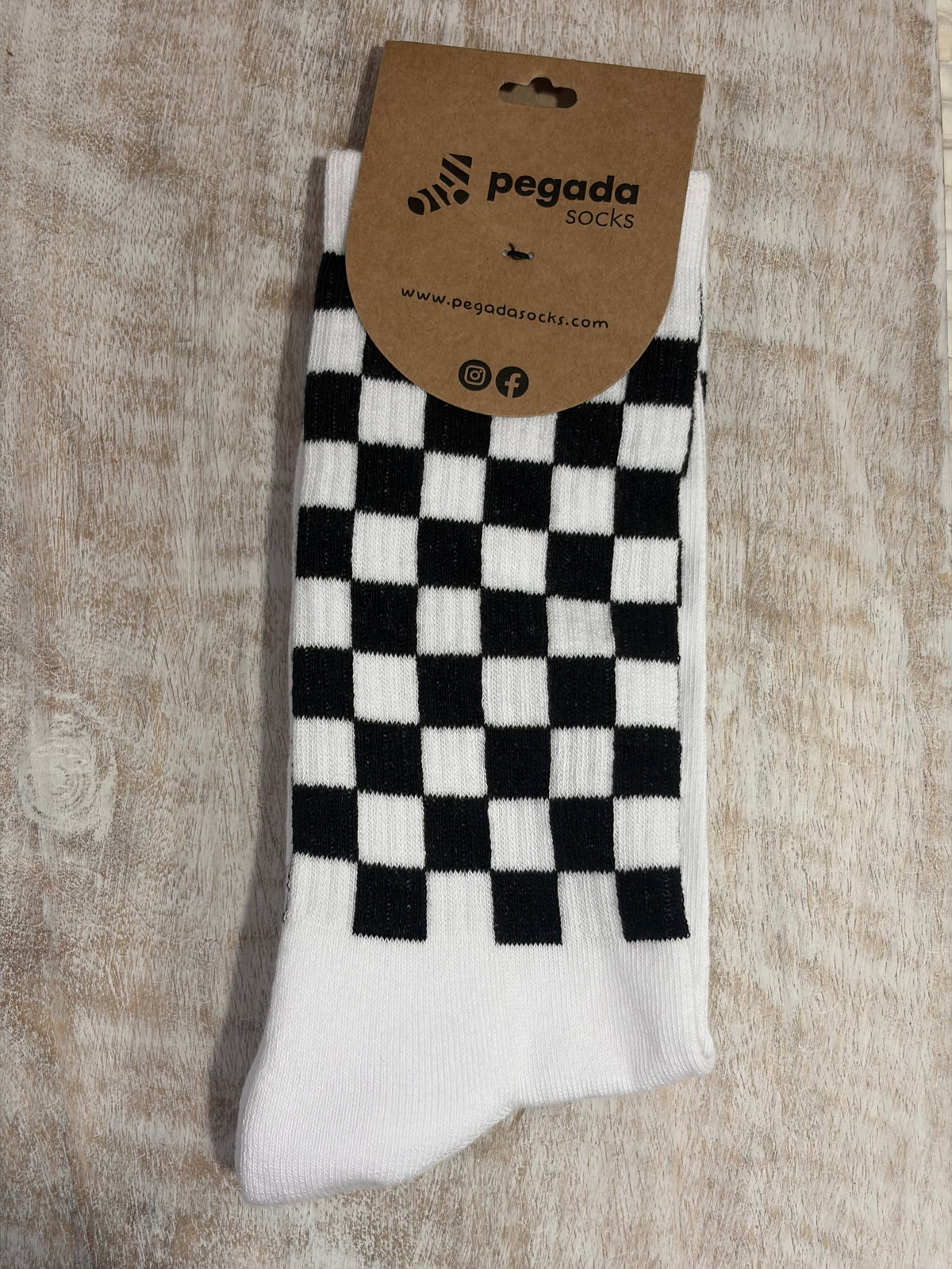 Chaussettes « Old school échecs » (noir)
