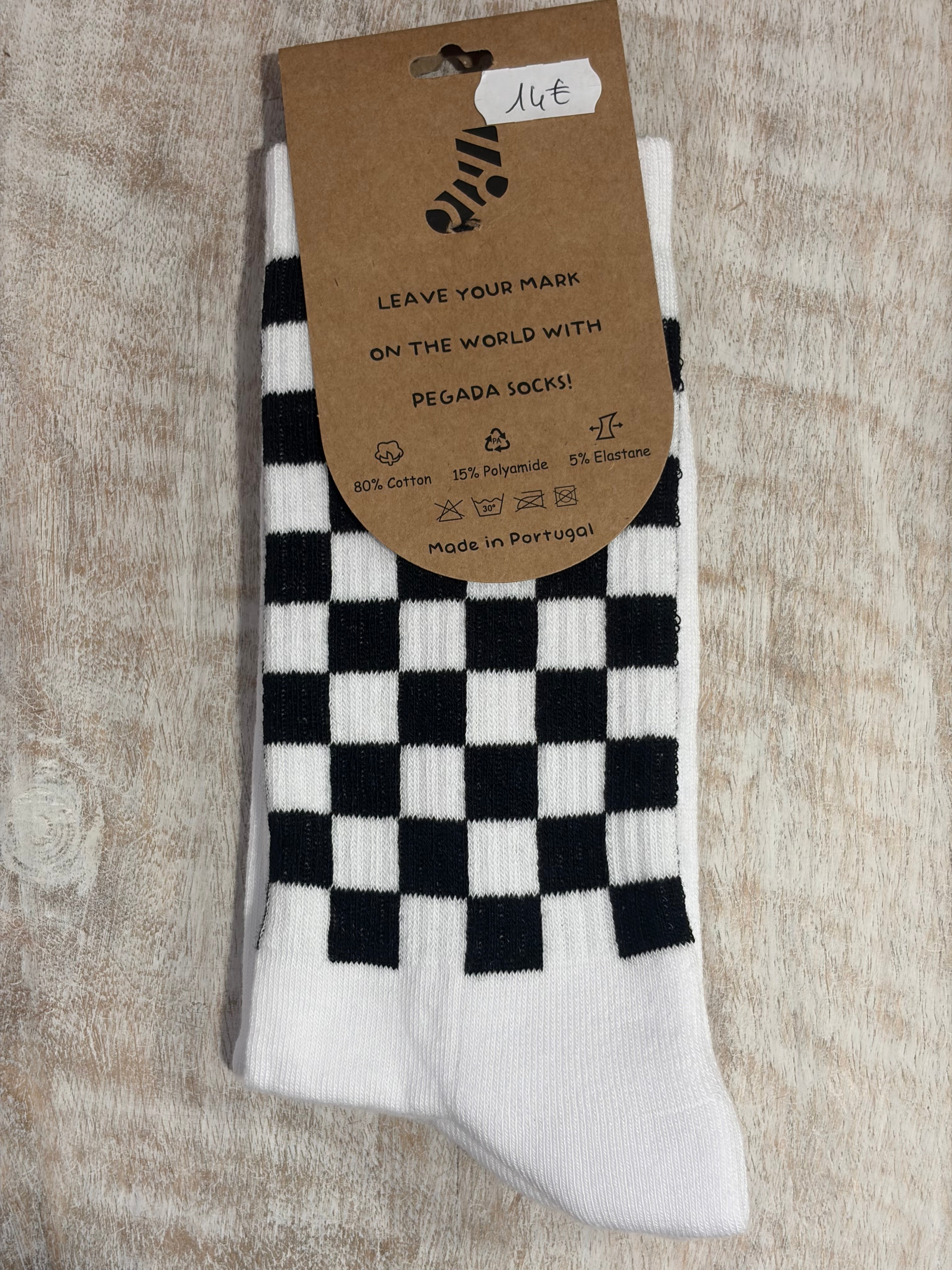 Chaussettes « Old school échecs » (noir)