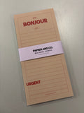 Bloc-notes « Bonjour »