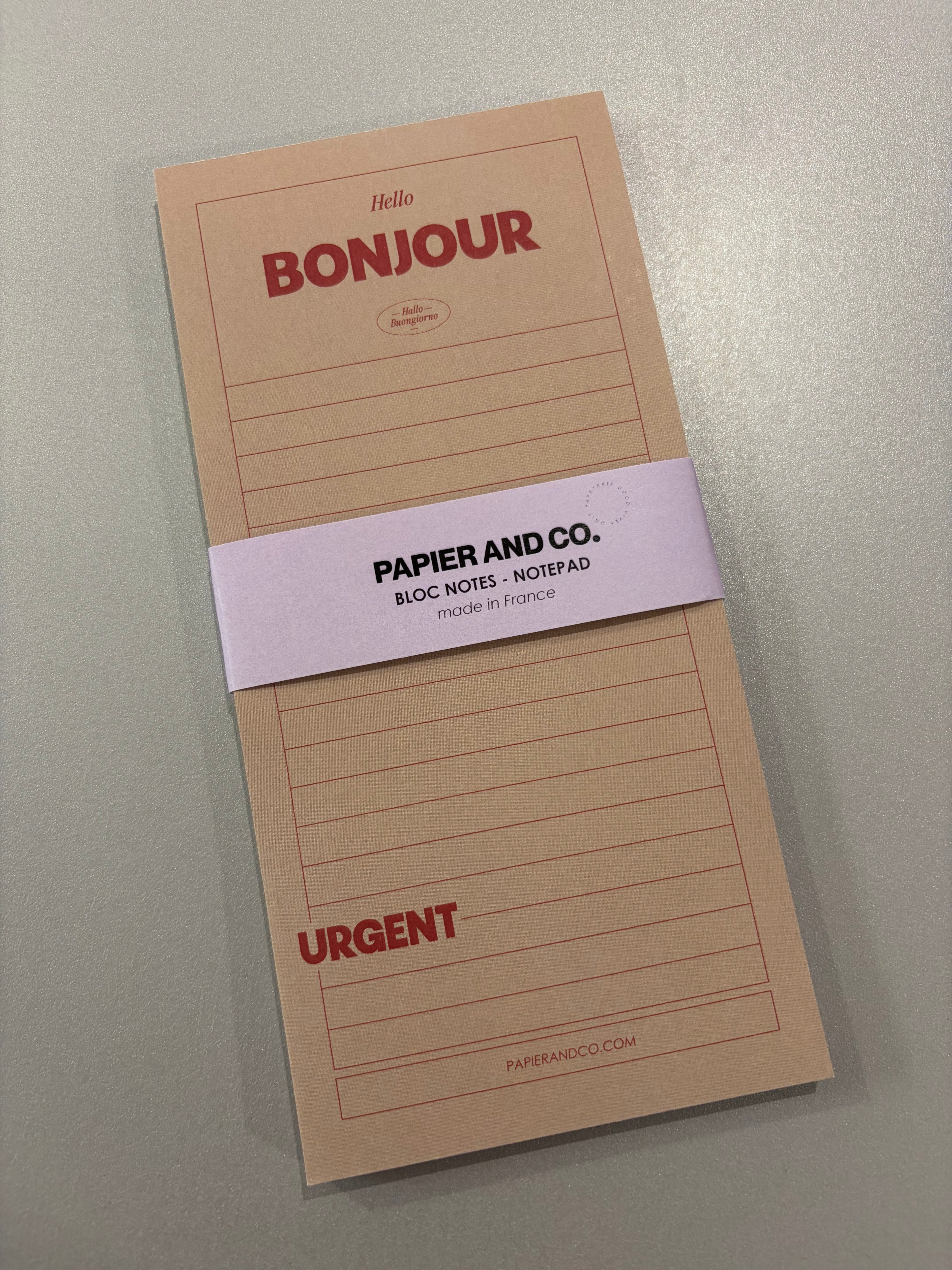 Bloc-notes « Bonjour »