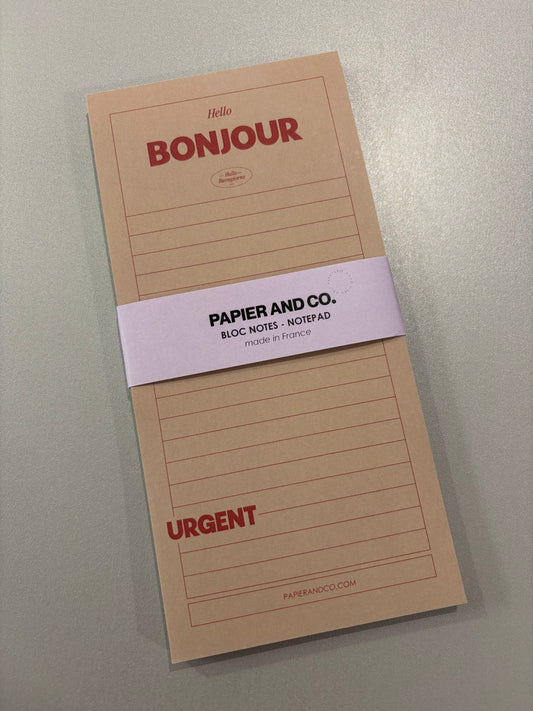 Bloc-notes « Bonjour »