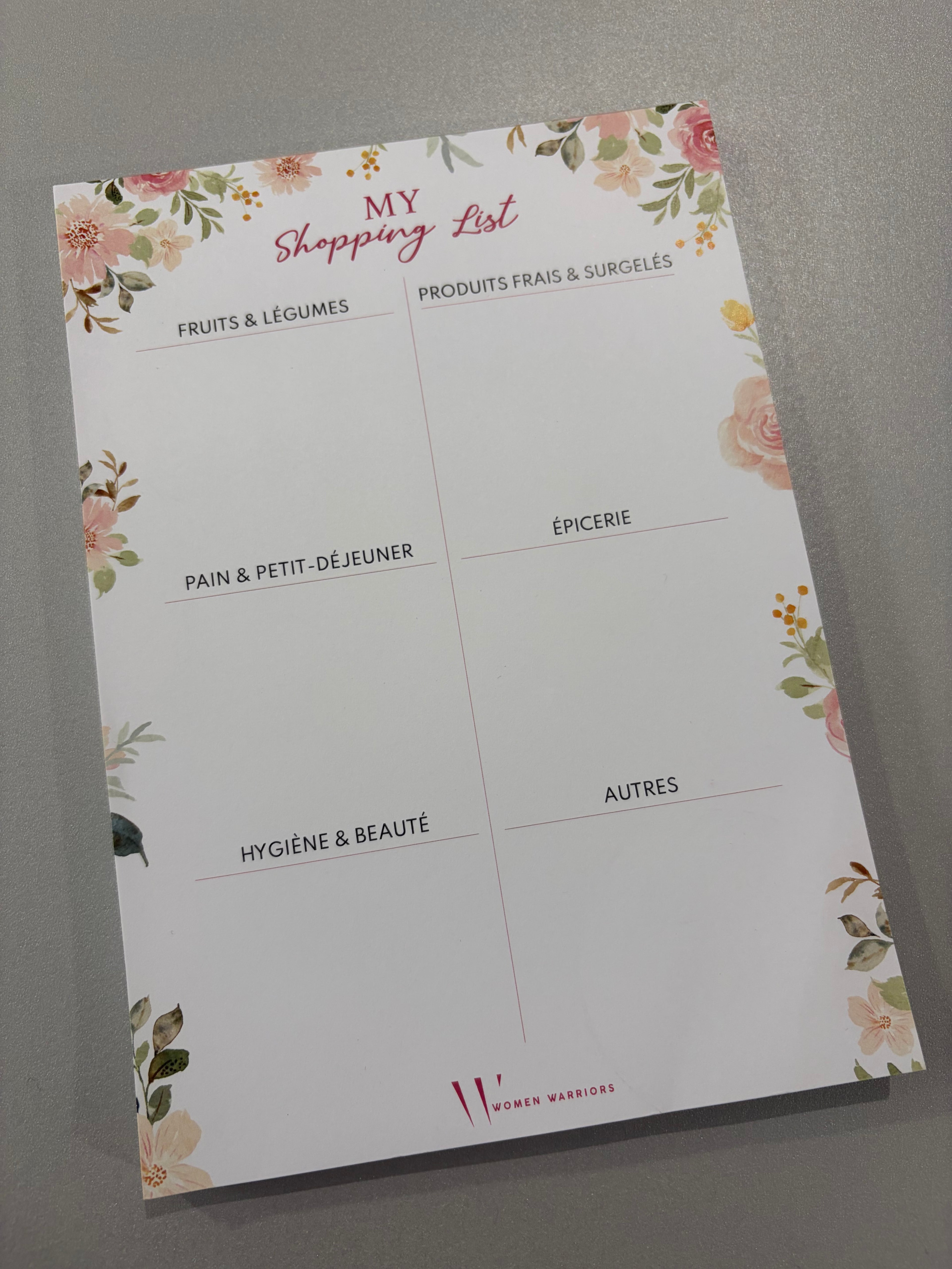 Bloc-notes « My shopping list »