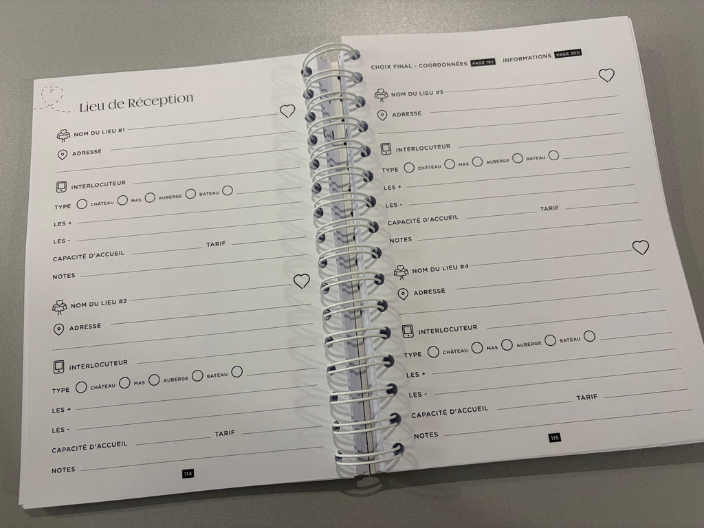 Wedding planner book « My love story » - 2 variantes disponibles