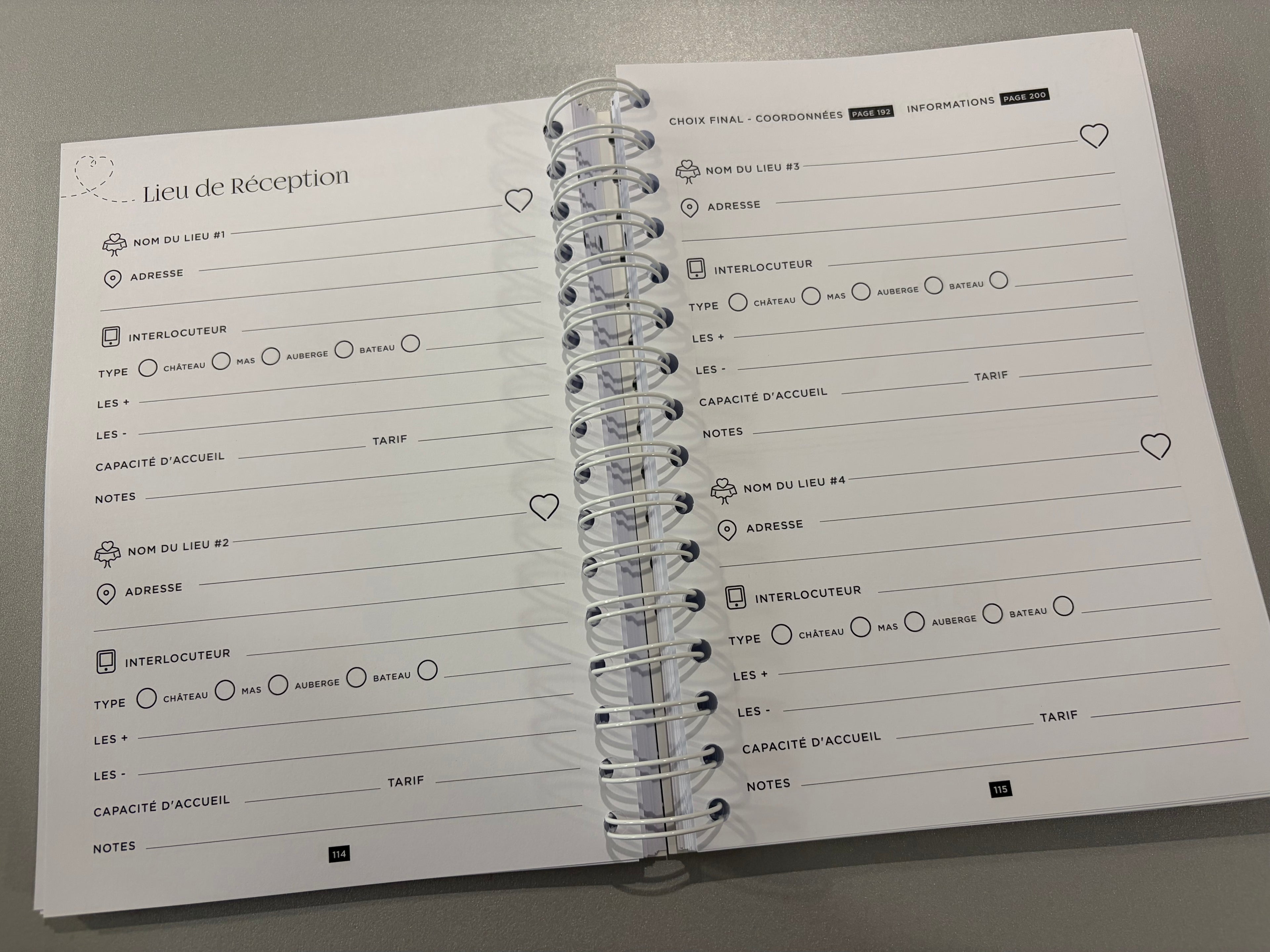 Wedding planner book « My love story » - 2 variantes disponibles