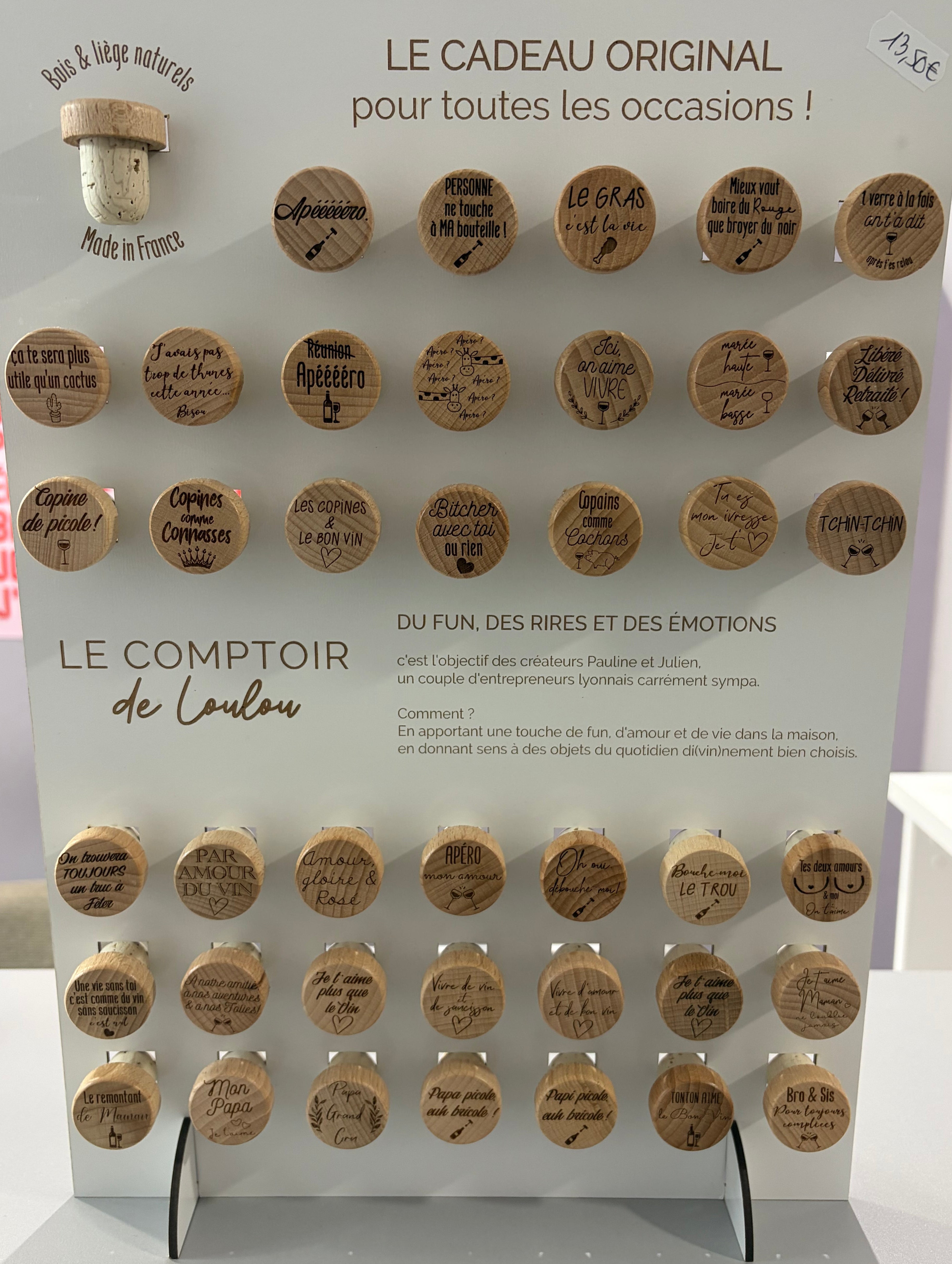 Bouchon à vin personnalisé ✨