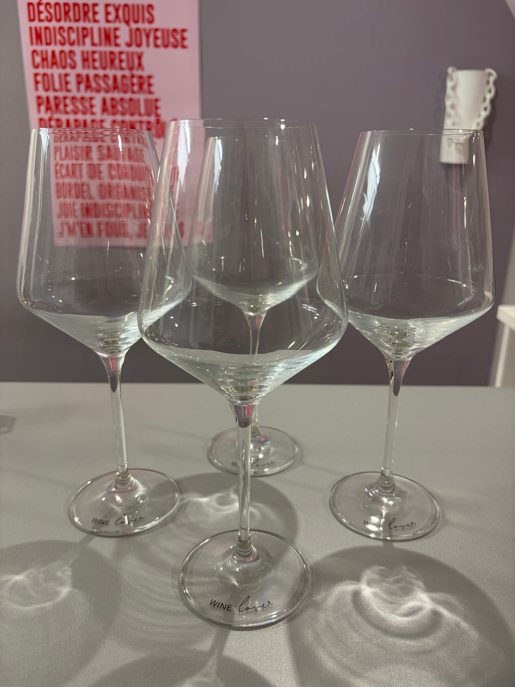 Verre à vin « Wine lover » x4