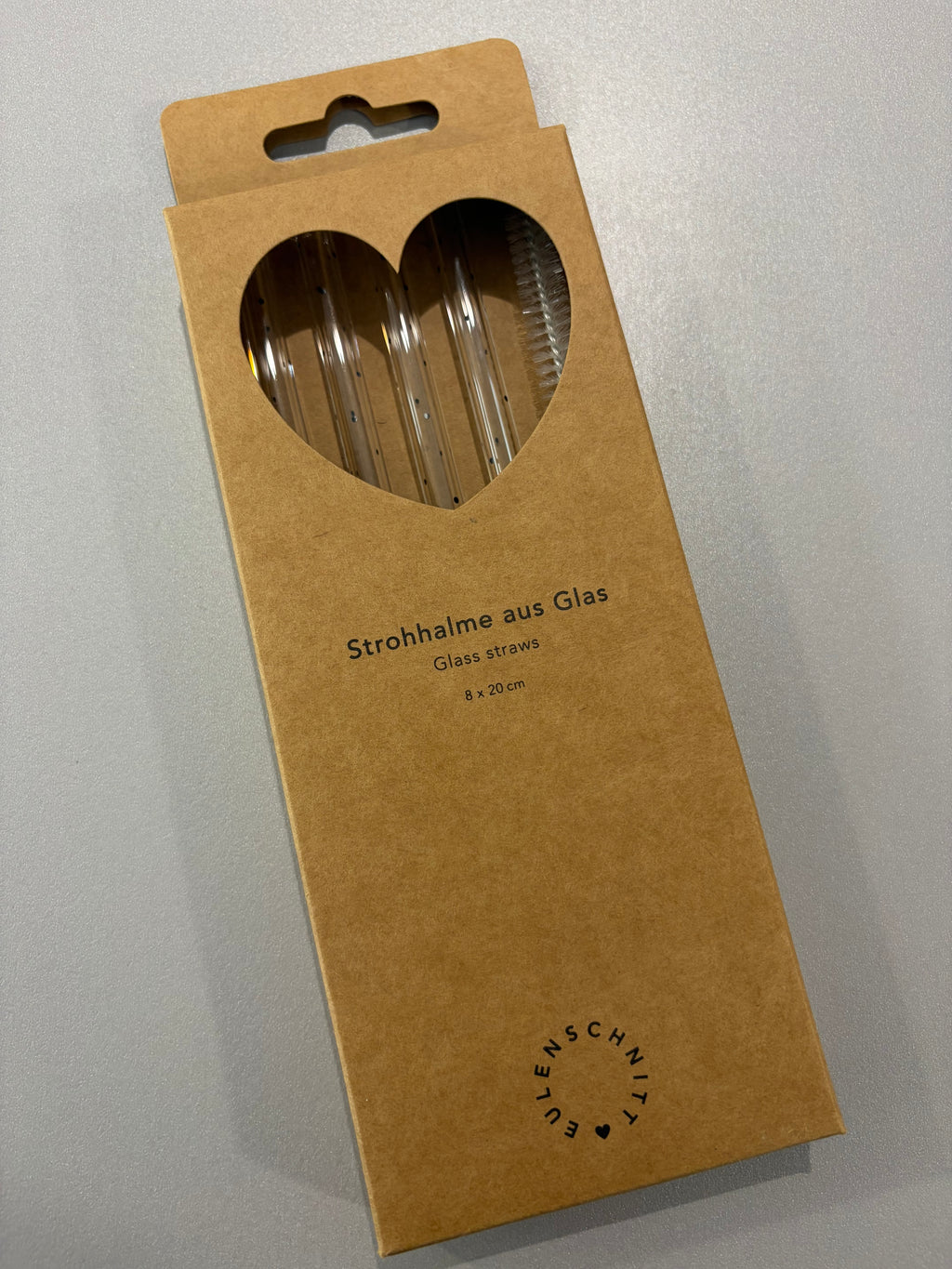 Ensemble de 4 pailles en verre et son goupillon laveur