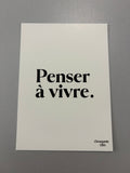 Carte de vœux « Penser à vivre. »